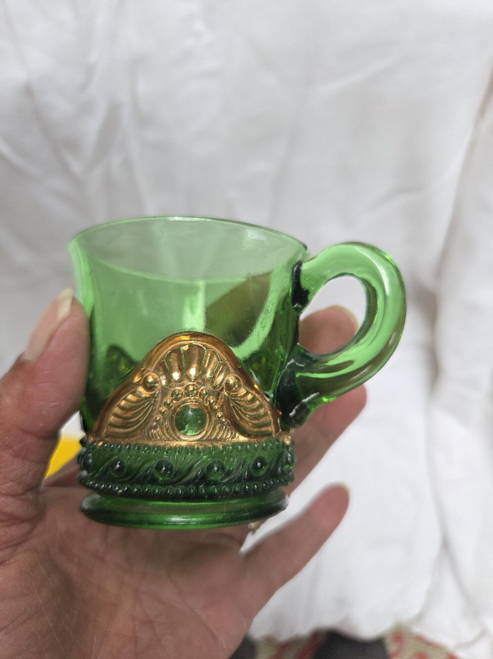 Vintage Antique 1898-1900 EAPG US Glass Co "Jewell" Pattern Glass Cup Mug